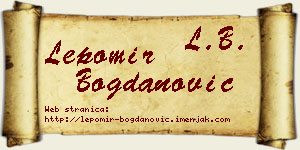 Lepomir Bogdanović vizit kartica